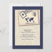 Internationale Avontuur Rustieke Bestemming Trouwe Kaart (Achterkant)