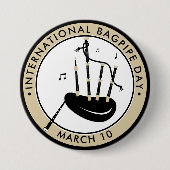 Internationale Bagpipe Day Ronde Button 7,6 Cm (Voorkant)