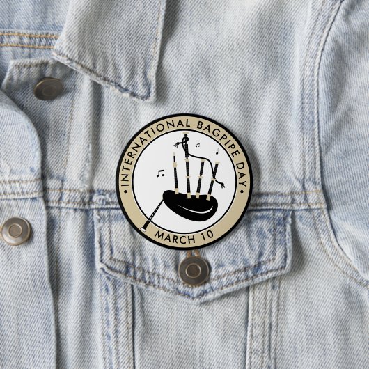 Internationale Bagpipe Day Ronde Button 7,6 Cm (In situ)