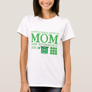 Internationale bank van MOM (terugneming van conta T-shirt