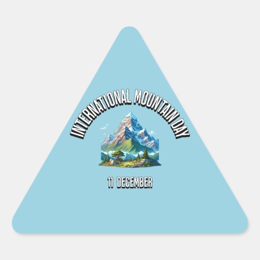 Internationale Bergdag. 11 december Sticker (Voorkant)