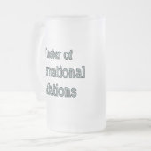 Internationale betrekkingen matglas bierpul (Voorkant links)