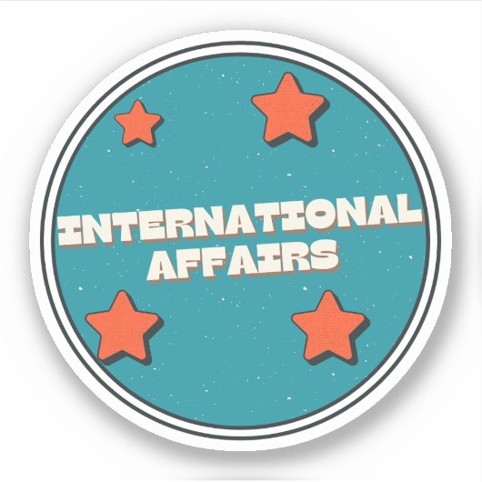 Internationale Betrekkingen Sticker (Voorkant)