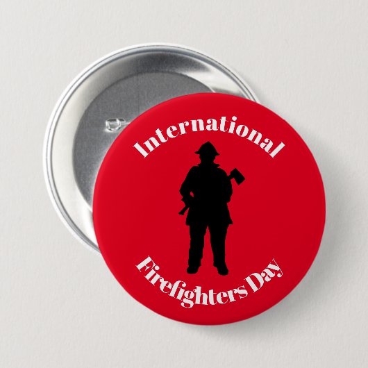 Internationale brandweerdag Button (Voorkant /achterkant)