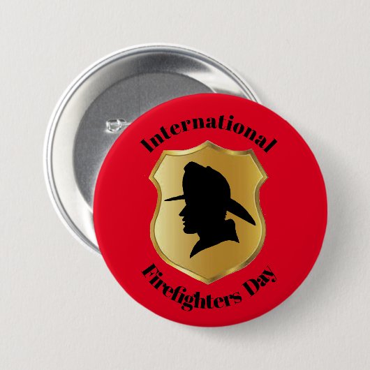 Internationale brandweerdag Button #2 (Voorkant /achterkant)