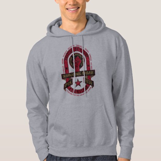 Internationale Brigade Brits Bataljon Hoodie (Voorkant)