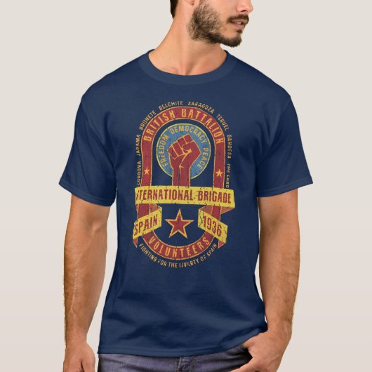 Internationale brigade - Brits bataljon T-shirt (Voorkant)