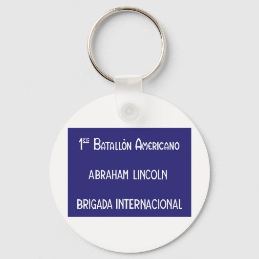 Internationale brigades Abraham Lincoln 1st Sleutelhanger (Voorkant)