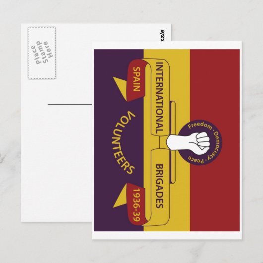 Internationale brigades briefkaart (Voorkant / Achterkant)