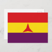 Internationale brigades vlag (Spaanse burgeroorlog Briefkaart (Voorkant / Achterkant)