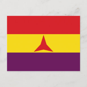 Internationale brigades vlag (Spaanse burgeroorlog Briefkaart