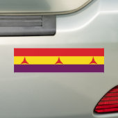 Internationale brigades vlag (Spaanse burgeroorlog Bumpersticker (Op auto)