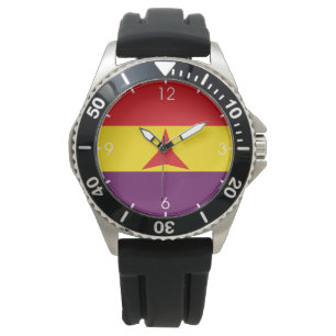 Internationale brigades vlag (Spaanse burgeroorlog Horloge