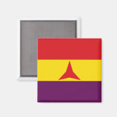 Internationale brigades vlag (Spaanse burgeroorlog Magneet (Voorkant / Achterkant)