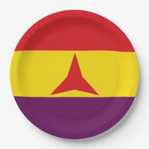 Internationale brigades vlag (Spaanse burgeroorlog Papieren Bordje