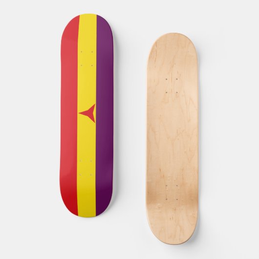 Internationale brigades vlag (Spaanse burgeroorlog Persoonlijk Skateboard (Voorkant)