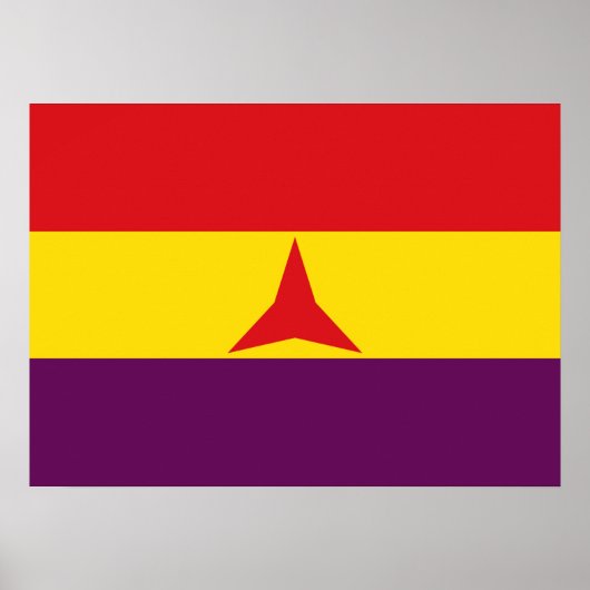 Internationale brigades vlag (Spaanse burgeroorlog Poster (Voorkant)