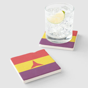 Internationale brigades vlag (Spaanse burgeroorlog Stenen Onderzetter