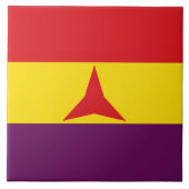 Internationale brigades vlag (Spaanse burgeroorlog Tegeltje (Voorkant)