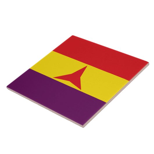 Internationale brigades vlag (Spaanse burgeroorlog Tegeltje (Zijkant)