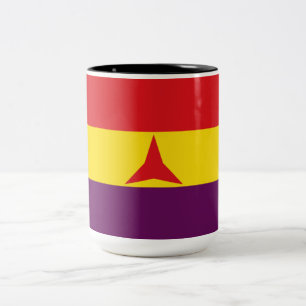 Internationale brigades vlag (Spaanse burgeroorlog Tweekleurige Koffiemok