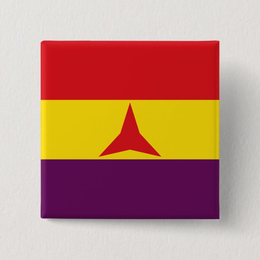 Internationale brigades vlag (Spaanse burgeroorlog Vierkante Button 5,1 Cm (Voorkant)