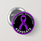 Internationale Button voor de Internationale Vrouw (Voorkant /achterkant)