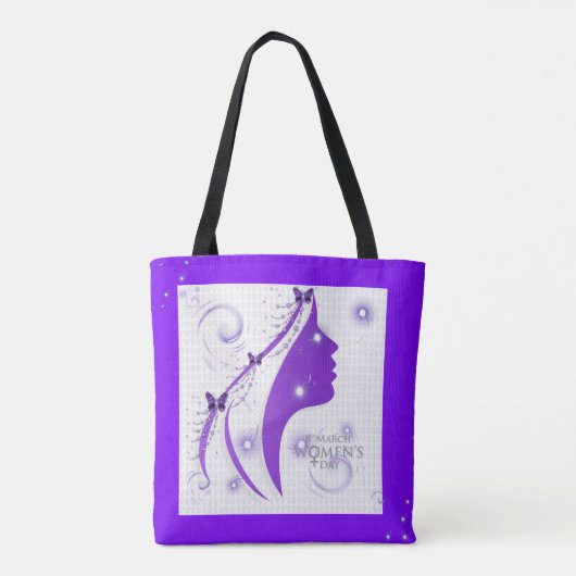 Internationale Canvas tas op vrouwendag (Achterkant)