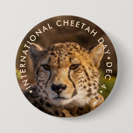 Internationale Cheetah-dag Ronde Button 7,6 Cm