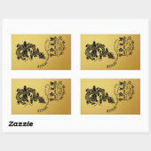 Internationale Chinese Draak Nieuwjaar 2024 VrecS Rechthoekige Sticker (Vel)