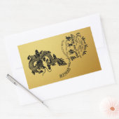 Internationale Chinese Draak Nieuwjaar 2024 VrecS Rechthoekige Sticker (Envelop)