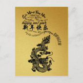 Internationale Chinese Nieuwjaar Dragon 2024 VHPc Feestdagenkaart (Voorkant)