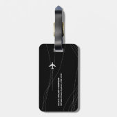 Internationale chique wereld gouden reizen bagagelabel (Achterkant verticaal)