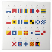 Internationale Code van het Alfabet van Signalen Tegeltje (Voorkant)