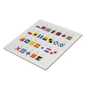 Internationale Code van het Alfabet van Signalen Tegeltje (Zijkant)