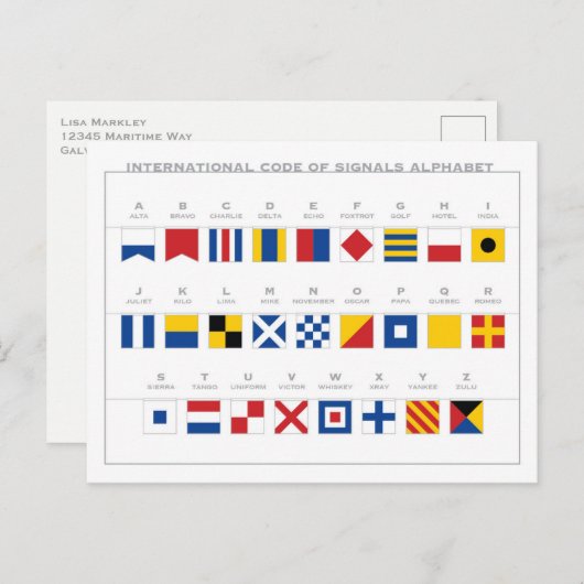 Internationale code voor signaalborden briefkaart (Voorkant / Achterkant)