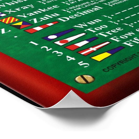 INTERNATIONALE CODESIGNALEN POSTER (Hoek)