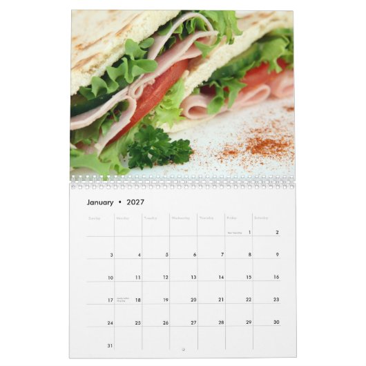 Internationale Cuisines Kalender (Jan 2027)