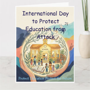 Internationale Dag om Onderwijs te Beschermen groe Kaart