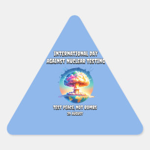 Internationale dag tegen kernproeven. Vrede. Sticker