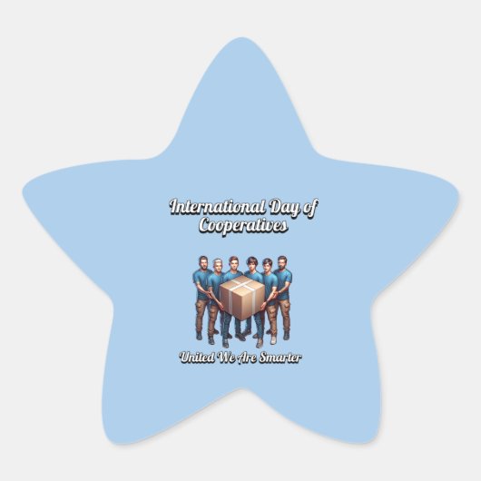 Internationale dag van coöperaties ster sticker (Voorkant)