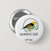 Internationale dag van Darwin Ronde Button 5,7 Cm (Voorkant /achterkant)