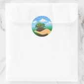 Internationale Dag van de Aarde Ronde Sticker (Tas)
