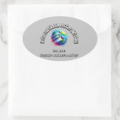 Internationale dag van de asteroïde. Kosmische won Ovale Sticker (Tas)