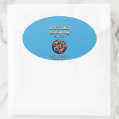 Internationale dag van de asteroïde. ovale sticker (Tas)