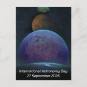Internationale Dag van de Astronomie - Planeten Feestdagenkaart (Voorkant)