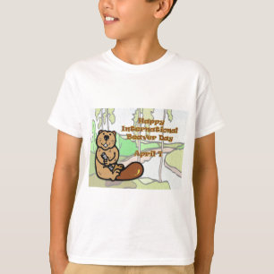 Internationale Dag van de Beaver 7 april T-shirt