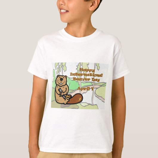 Internationale Dag van de Beaver 7 april T-shirt (Voorkant)