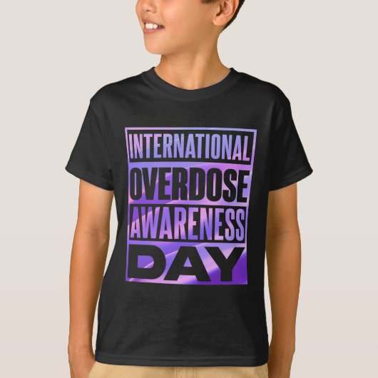 Internationale Dag van de Bewustzijn bij overdoser T-shirt (Voorkant)