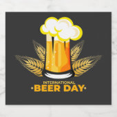 Internationale dag van de bier etiket (Enkel label)